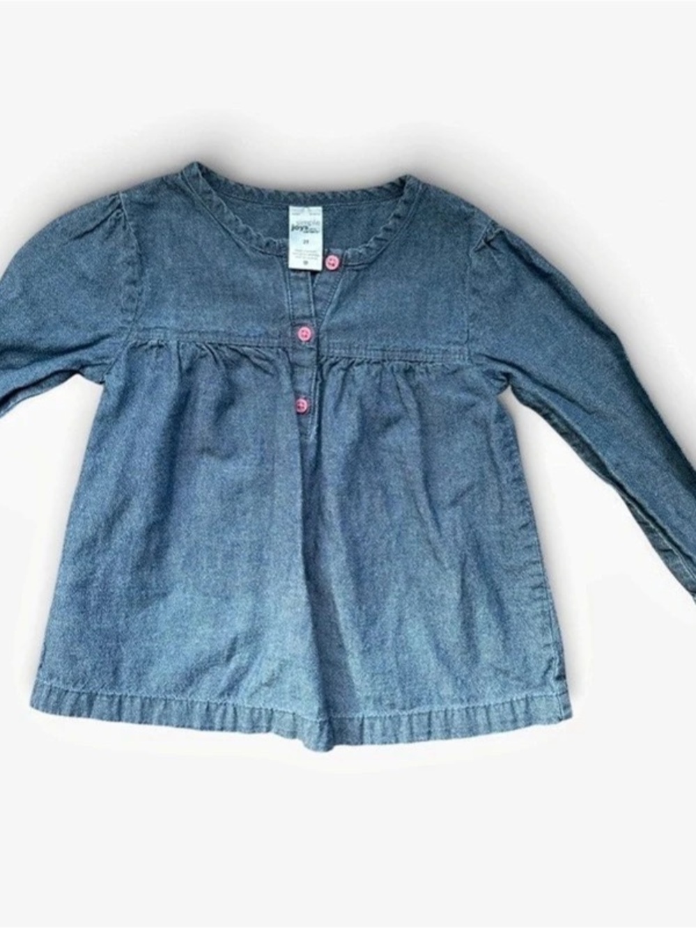 Simple Joys by Carter's Blue Long Sleeve Blouse